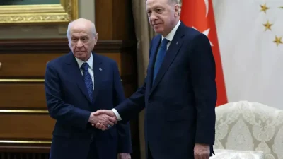 Cumhurbaşkanı Erdoğan ile MHP Genel Başkanı Devlet Bahçeli, Beştepe'deki Cumhurbaşkanlığı