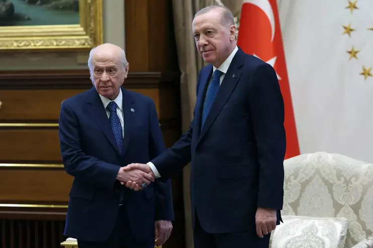 Cumhurbaşkanı Erdoğan ile MHP Genel Başkanı Devlet Bahçeli, Beştepe'deki Cumhurbaşkanlığı