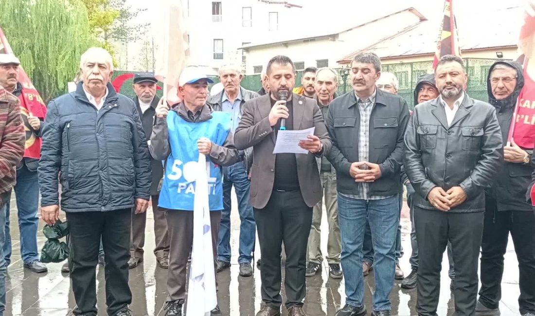 Halk TV’ye kayyum atanması, YENİ Parti Kars İl Örgütü öncülüğünde protesto